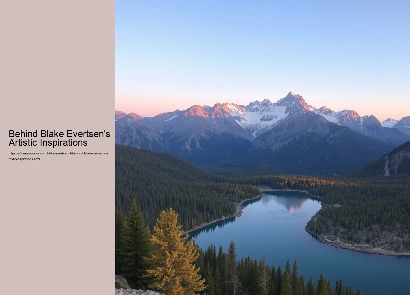 Behind Blake Evertsen's Artistic Inspirations